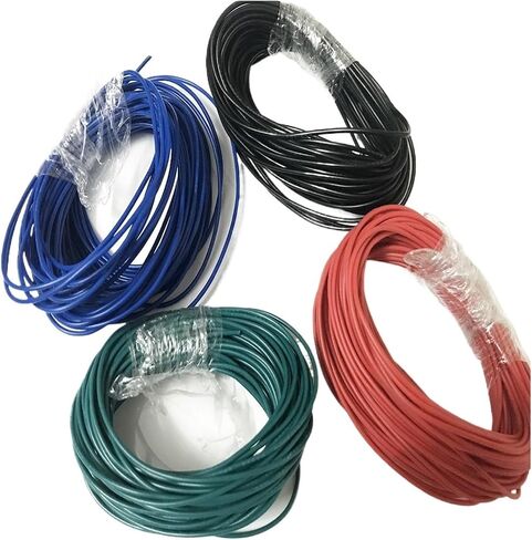 UL (PVC) الأسلاك والكابل سلك AWG 20 متعدد الألوان الأسلاك الإلكترونية المعلب النحاس سلك تسخين سلك سلك (أسود ، 10 أمتار) in Saudi Arabia