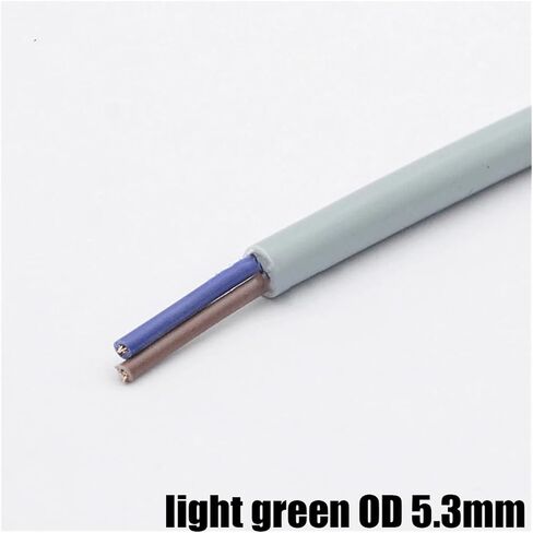 UL (PVC) Wire and Cable Double Core Round Wire GB 2 core 0.75 Pure Copper Hanging Line 10 Colors Table Lamp Chandelier Retro Lighting DIY 2P Cable(Black 1m) in Saudi Arabia