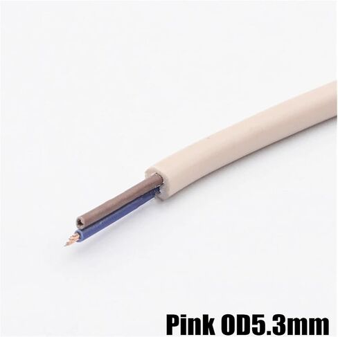 UL (PVC) Wire and Cable Double Core Round Wire GB 2 core 0.75 Pure Copper Hanging Line 10 Colors Table Lamp Chandelier Retro Lighting DIY 2P Cable(Black 1m) in Saudi Arabia