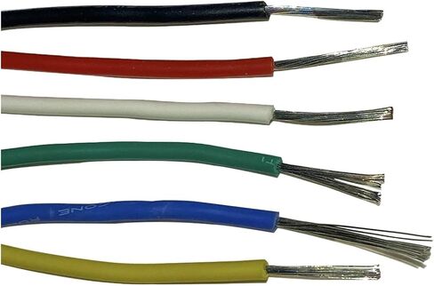 CAARLA UL (PVC) Wire and Cable 10M/Lot Silicone Electronic Wire 20AWG 200 Degrees 0.5 Square Blue Green Yellow Red Black High Temperature Soft Wire(White) in Saudi Arabia