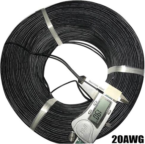 CAARLA UL (PVC) Wire and Cable 10M/Lot Silicone Electronic Wire 20AWG 200 Degrees 0.5 Square Blue Green Yellow Red Black High Temperature Soft Wire(White) in Saudi Arabia