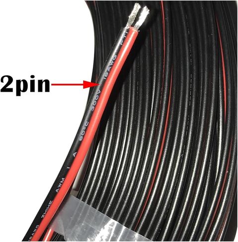 UL (PVC) Wire and Cable DIY Electronic Wire 2pin Tinned Copper Wire 28AWG Red Black Cable Moisture-Proof PVC Fire Retardant Parallel Lines(100 meers) in Saudi Arabia