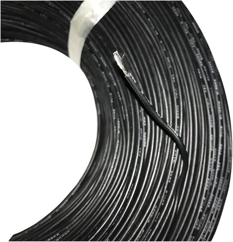 UL (PVC) Wire and Cable High Voltage Rubber Wire 18AWG 22AWG Tinned Copper Wire Heat-Resistant High Voltage Model Outgoing Connectors Black Green(Black,10 M_22 AWG) in Saudi Arabia