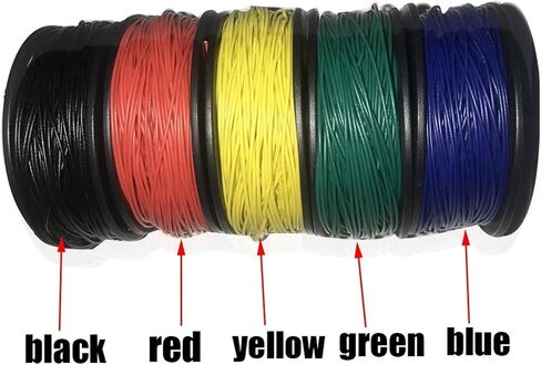 UL (PVC) السلك والكابلات 32AWG إصلاح سلك 7/0.12TS 32AWG سلك النحاس المعلق PVC الكبل الكهربائي الكبل الكهربائي L+E+D Superfine سلك السلامة (أصفر ، 10 أمتار) in Saudi Arabia