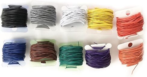 UL (PVC) السلك والكابلات 32AWG إصلاح سلك 7/0.12TS 32AWG سلك النحاس المعلق PVC الكبل الكهربائي الكبل الكهربائي L+E+D Superfine سلك السلامة (أصفر ، 10 أمتار) in Saudi Arabia