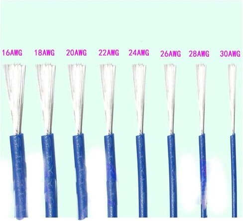UL (PVC) Wire and Cable Vehicles Repair Cable Tinned Copper Stranded Cable Cord OD 2.4mm 300V Wrapping 26AWG PVC Electronic Wire(Blue,5 Meters) in Saudi Arabia