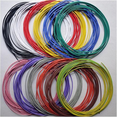 UL (PVC) Wire and Cable Vehicles Repair Cable Tinned Copper Stranded Cable Cord OD 2.4mm 300V Wrapping 26AWG PVC Electronic Wire(Blue,5 Meters) in Saudi Arabia