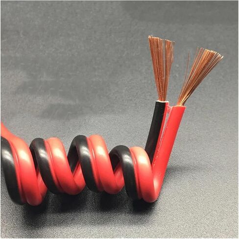 UL (PVC) السلك والكابل 18/20/22/22/26AWG سلك النحاس المعلق باللون الأحمر والأسود كابل طاقة 2PIN 8METERS PARALELL L+E+D كابل امتداد (20 AWG) in Saudi Arabia