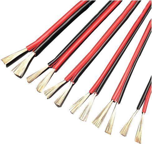 UL (PVC) السلك والكابل 18/20/22/22/26AWG سلك النحاس المعلق باللون الأحمر والأسود كابل طاقة 2PIN 8METERS PARALELL L+E+D كابل امتداد (20 AWG) in Saudi Arabia