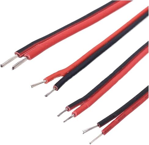 CAARLA UL (PVC) Wire and Cable 2pin Red Black Cable 26AWG Electronic Audio Wires L+E+D Cable PVC Flexible Strip Wire Connector Parallel Lamp Wires in Saudi Arabia