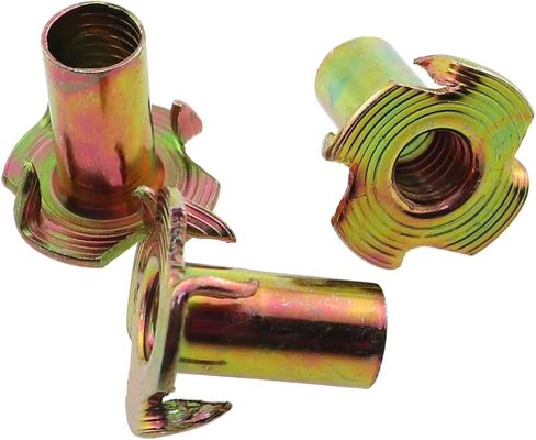 15pcs t nut 4 jaw nut m8x20mm ers stere on stee tee the the table table chair legs quad spike furniture backboard connection brolk browt for wood legting fistration furniture furniture in Kuwait