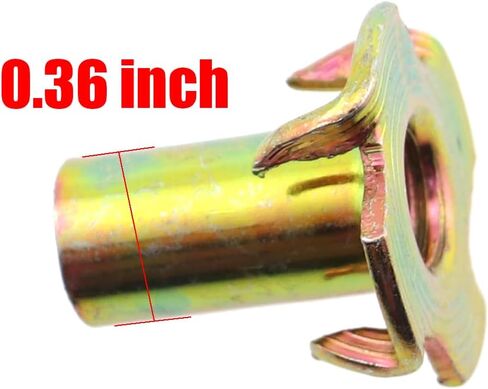 15pcs t nut 4 jaw nut m8x20mm ers stere on stee tee the the table table chair legs quad spike furniture backboard connection brolk browt for wood legting fistration furniture furniture in Kuwait