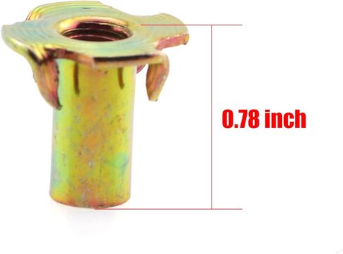 15pcs t nut 4 jaw nut m8x20mm ers stere on stee tee the the table table chair legs quad spike furniture backboard connection brolk browt for wood legting fistration furniture furniture in Kuwait