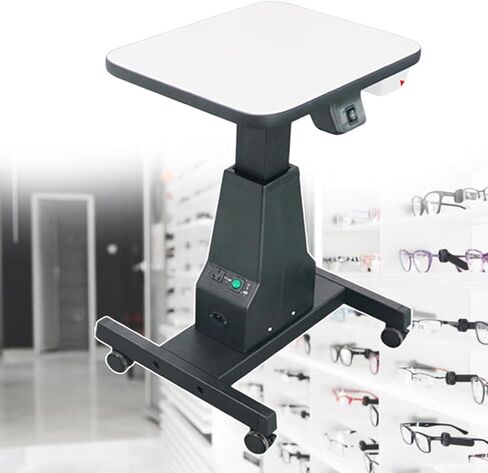 Optical Optometry Motorized Instrument Lift Working Table, Electric Power Optometrist Work Stand, Professional Adjustable Rolling Table, Height Adjustable, Load 165lbs,White (White) in Saudi Arabia