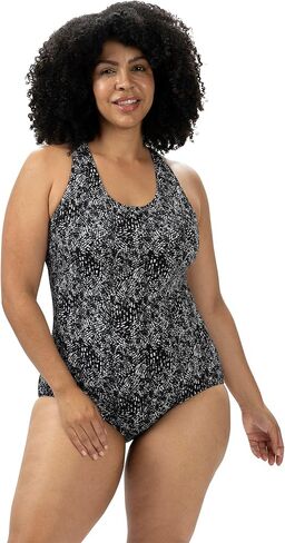 Dolfin Aquashape Women's One Piece Swimsuit - Print Conservative Cut Athletic Lap Suit in Saudi Arabia