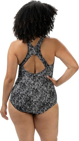 Dolfin Aquashape Women's One Piece Swimsuit - Print Conservative Cut Athletic Lap Suit in Saudi Arabia