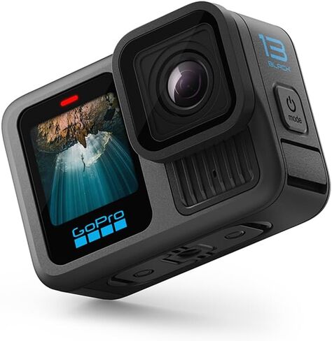 GoPro HERO13 Black Waterproof Action Camera with 5.3K60 Video, 27MP Photos, Enduro 1900mAh Battery, 64GB SanDisk microSD Card, 47-Piece Accessory Kit, 1-Year Warranty in Saudi Arabia