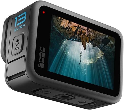GoPro HERO13 Black Waterproof Action Camera with 5.3K60 Video, 27MP Photos, Enduro 1900mAh Battery, 64GB SanDisk microSD Card, 47-Piece Accessory Kit, 1-Year Warranty in Saudi Arabia