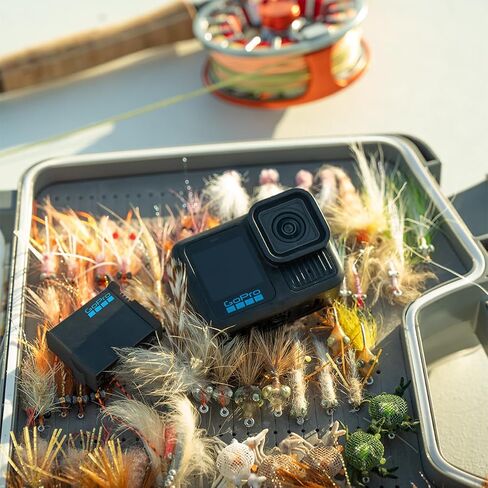 GoPro HERO13 Black Waterproof Action Camera with 5.3K60 Video, 27MP Photos, Enduro 1900mAh Battery, 64GB SanDisk microSD Card, 47-Piece Accessory Kit, 1-Year Warranty in Saudi Arabia