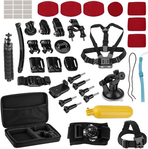 GoPro HERO13 Black Waterproof Action Camera with 5.3K60 Video, 27MP Photos, Enduro 1900mAh Battery, 64GB SanDisk microSD Card, 47-Piece Accessory Kit, 1-Year Warranty in Saudi Arabia