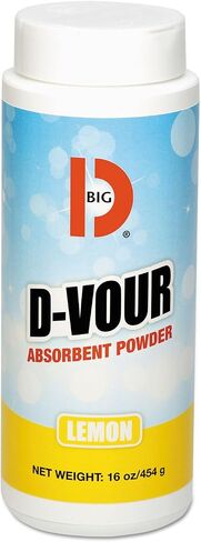 Big D 166 D-Vour Absorbent Powder, Lemon Fragrance, 16 oz (Pack of 6) - Absorbs accidental spills for easy clean-up - Ideal for use in schools, restaurants, health care facilities, grocery stores in Saudi Arabia