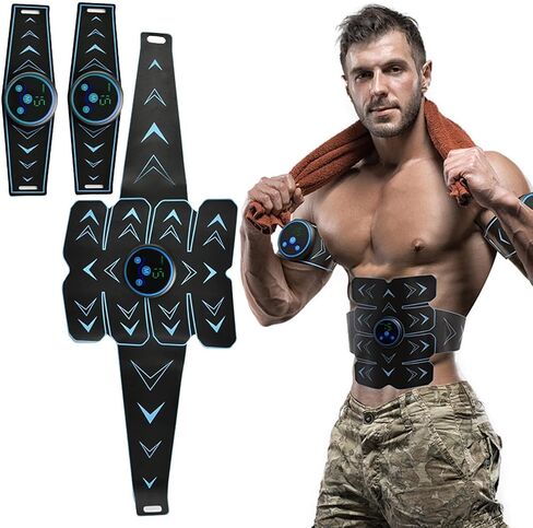 Fitness Belt, Abs Stimulator Muscle Toner, Ab Machine Trainer for All Body, Fitness Strength Training Workout Equipment for Men and Women in Saudi Arabia