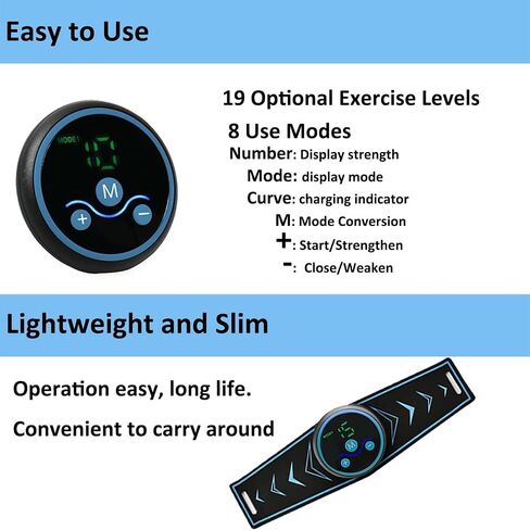 Fitness Belt, Abs Stimulator Muscle Toner, Ab Machine Trainer for All Body, Fitness Strength Training Workout Equipment for Men and Women in Saudi Arabia