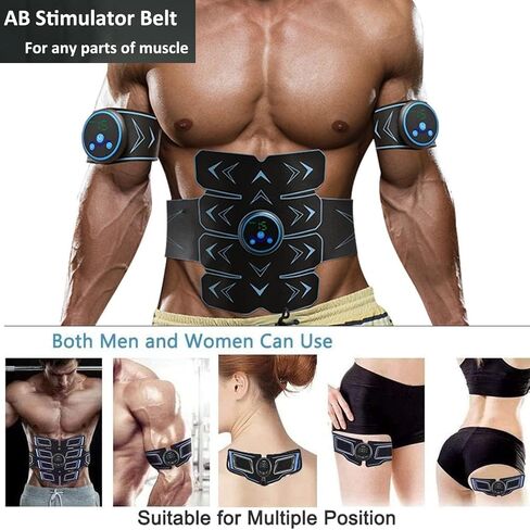 Fitness Belt, Abs Stimulator Muscle Toner, Ab Machine Trainer for All Body, Fitness Strength Training Workout Equipment for Men and Women in Saudi Arabia