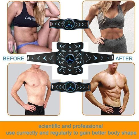 Fitness Belt, Abs Stimulator Muscle Toner, Ab Machine Trainer for All Body, Fitness Strength Training Workout Equipment for Men and Women in Saudi Arabia