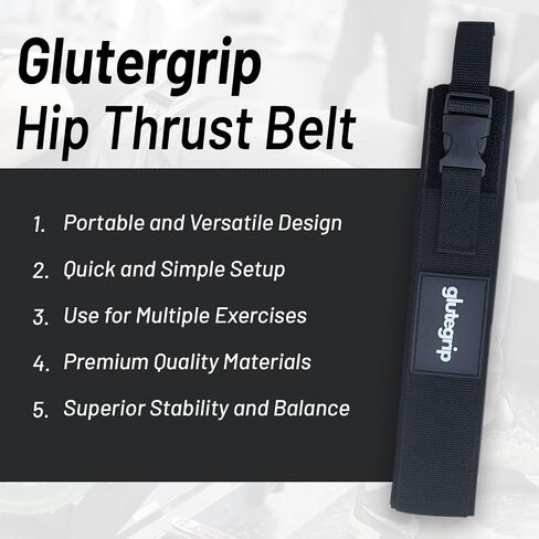 Hip Thrust Belt, Hip Thrust Belt for Dumbbells Heavy, Hip Thrust Belt for Weights, Booty Belt for Hip Thrust, Hip Thrust Belt for Men & Women, Pilates Equipment, Use at Home & Gym, Black in Saudi Arabia