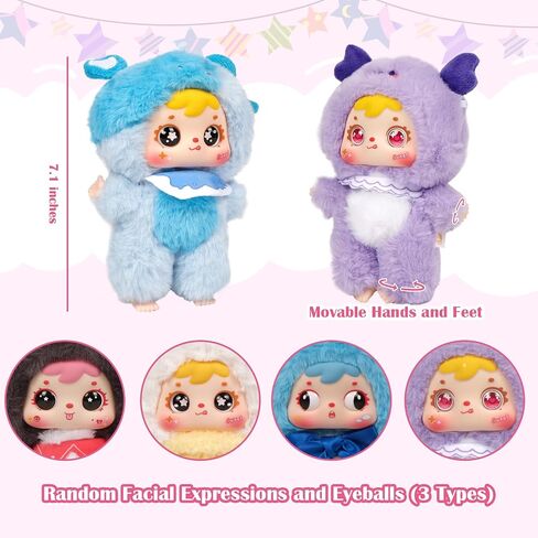 Kawaii Plush Blind Box, Cute Blind Box Figures, Random Design Action Figures Collectible Toys Home Decorations, Single Box in Saudi Arabia
