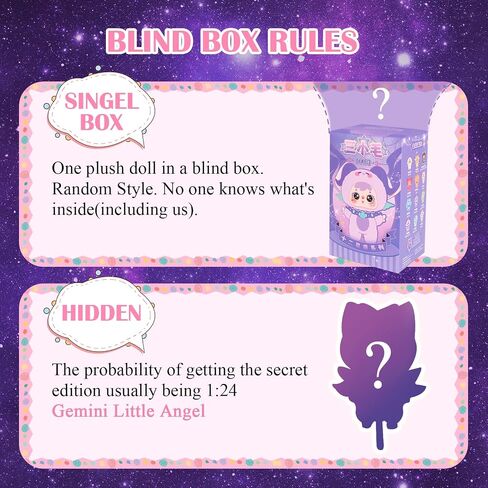 Kawaii Plush Blind Box, Cute Blind Box Figures, Random Design Action Figures Collectible Toys Home Decorations, Single Box in Saudi Arabia