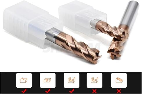 القطع سبيكة طلاء Tungsten الصلب أداة CNC Maching HRC65 ركن الركن العليا القطع طقم الجهاز endmil (6R0.5x50L) in Saudi Arabia