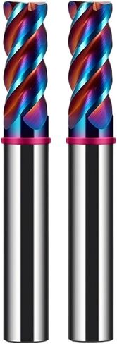 4F Endmills Color-Ring Blue Nano Coating Tungsten Steel Carbide Round Nose Cuttering for CNC Mechanical TGP-HRC70(10R1.0x25Cx10Dx75L) in Saudi Arabia