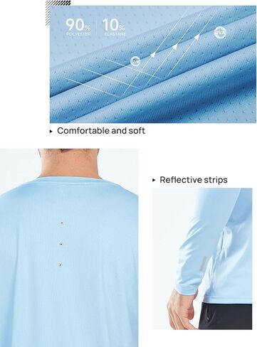 NORTHYARD Men's Sun Protection UPF 50+ Shirts UV Rash Guard Long Sleeve Swim Fishing Running Shirt Workout Athletic Hiking in Saudi Arabia
