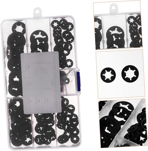 GLEAVI Manganese Steel Retaining Clips Assortment Kit Snap Locking Washers for Axles and Shafts Rustproof and Wear-Resistant Organized Storage Box Included in Saudi Arabia
