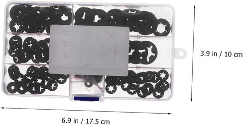 GLEAVI Manganese Steel Retaining Clips Assortment Kit Snap Locking Washers for Axles and Shafts Rustproof and Wear-Resistant Organized Storage Box Included in Saudi Arabia