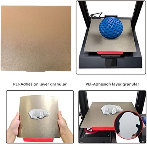 3D Printer Build Plate PEI ، 500 × 500 مم من منصة سرير مغناطيسي محكم ، جودة طباعة ممتازة لـ PLA ، ABS ، PETG ، TPU ، الكمبيوتر الشخصي in Saudi Arabia