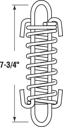 Prime-Line SP 9649 Porch Spring ، Bring Spring Steel Construction ، Finish Counted Nickel ، 0.227 GA x 1-9/16 in. × 7-3/4 في. (حزمة واحدة) in Saudi Arabia