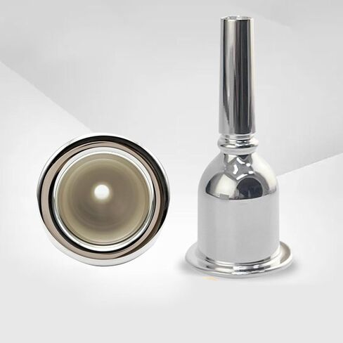 DYNWAVE Tuba Mouthpiece Replacement Player Sturdy Performance Brass Professional Gift for Music Lovers Silver Plate Brass Mouthpiece in Saudi Arabia