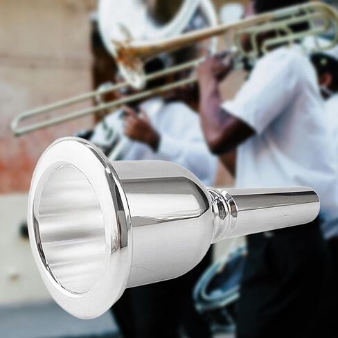 DYNWAVE Tuba Mouthpiece Replacement Player Sturdy Performance Brass Professional Gift for Music Lovers Silver Plate Brass Mouthpiece in Saudi Arabia