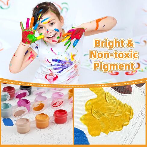 KEYIFA Paint by Numbers Kit for Adults Framed, Easy Painting Kits for Beginners, Paint on Clear Colored Canvas, Acrylic Pigment Drawing Paintwork, DIY Home Wall Decor, 12x16 in, Cat and Flowers in Saudi Arabia