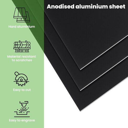 10pcs anodized leuminium blanks ورقة 7 × 5 بوصة لوحة معدنية أسود الألومنيوم الألومنيوم 0.8 ملم لوحات السمك السميكة الفراغات لنقش الليزر DIY صياغة المنزل decorationin in Saudi Arabia