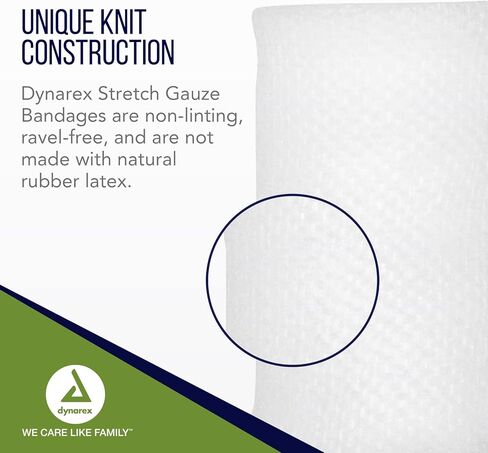 يوفر ضمادات شاش Dynarex تمتد ، 4 "× 4.1 YDs ، غير STRILER و LATEX ، رعاية الجروح في البيئات الطبية والمنزلية ، ملفوفة بشكل فردي ، حالة واحدة-8 صناديق من 12 ضمادات in Saudi Arabia