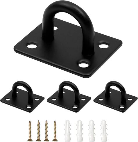 4 PCS من الفولاذ المقاوم للصدأ السنانير عين السنانير + 16pcs مسامير وأنبوب تمدد البلاستيك 16 ٪ ، وسطح السقف الثقيلة للنشاط الداخلي في الهواء الطلق in Kuwait