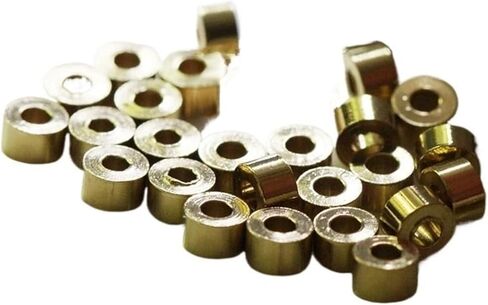 60 Pieces Solid Raw Brass Spacers Tube 3.5mm x 2mm Yellow Brass in Kuwait