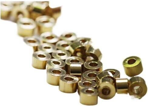 60 Pieces Solid Raw Brass Spacers Tube 3.5mm x 2mm Yellow Brass in Kuwait