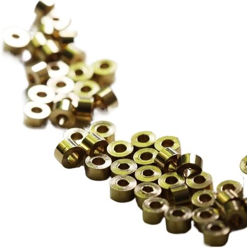 60 Pieces Solid Raw Brass Spacers Tube 3.5mm x 2mm Yellow Brass in Kuwait