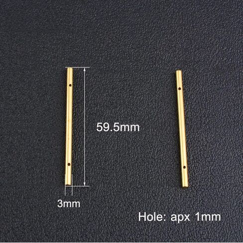 4pcs Brass Round Long Tube Bar Connector Component for Making Smooth Plain Cylinder Tube Spacer Connectors in Saudi Arabia