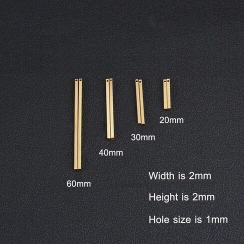 50pcs Brass Cuboid Tube for 20mm 30mm 40mm 60mm Metal Material Component(40mm) in Kuwait